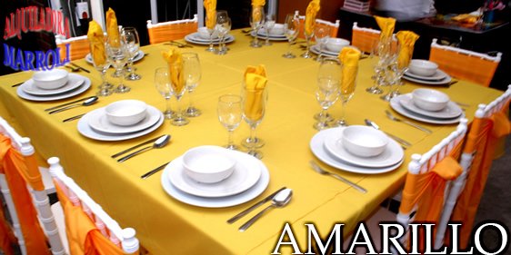 mantel redondo amarillo