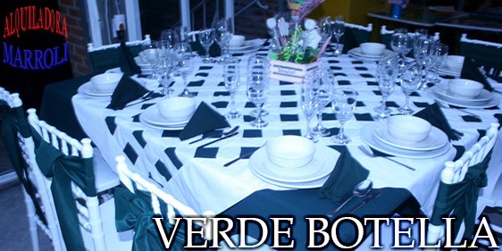 mantel redondo color verde botella